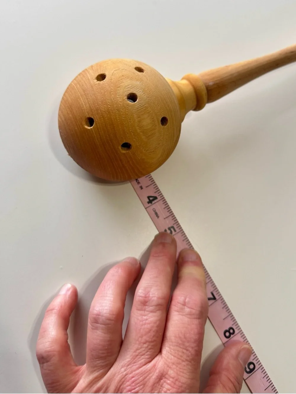 VINTAGE Hand-Carved Wooden Skimmer Spoon